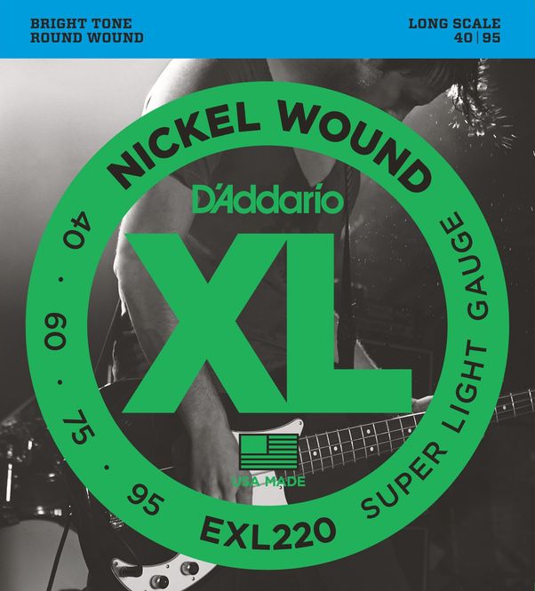Hovedbilde D'addario EXL220 El-bass Nickel Wound 040 - 095 Super Light