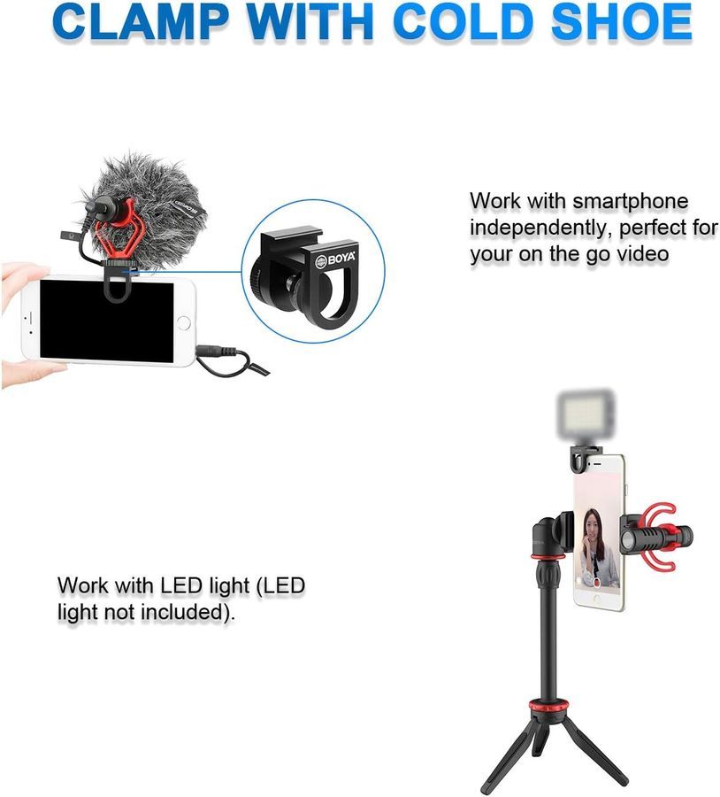 BOYA BY-VG330 Livestream Kit, mikrofon og stativ