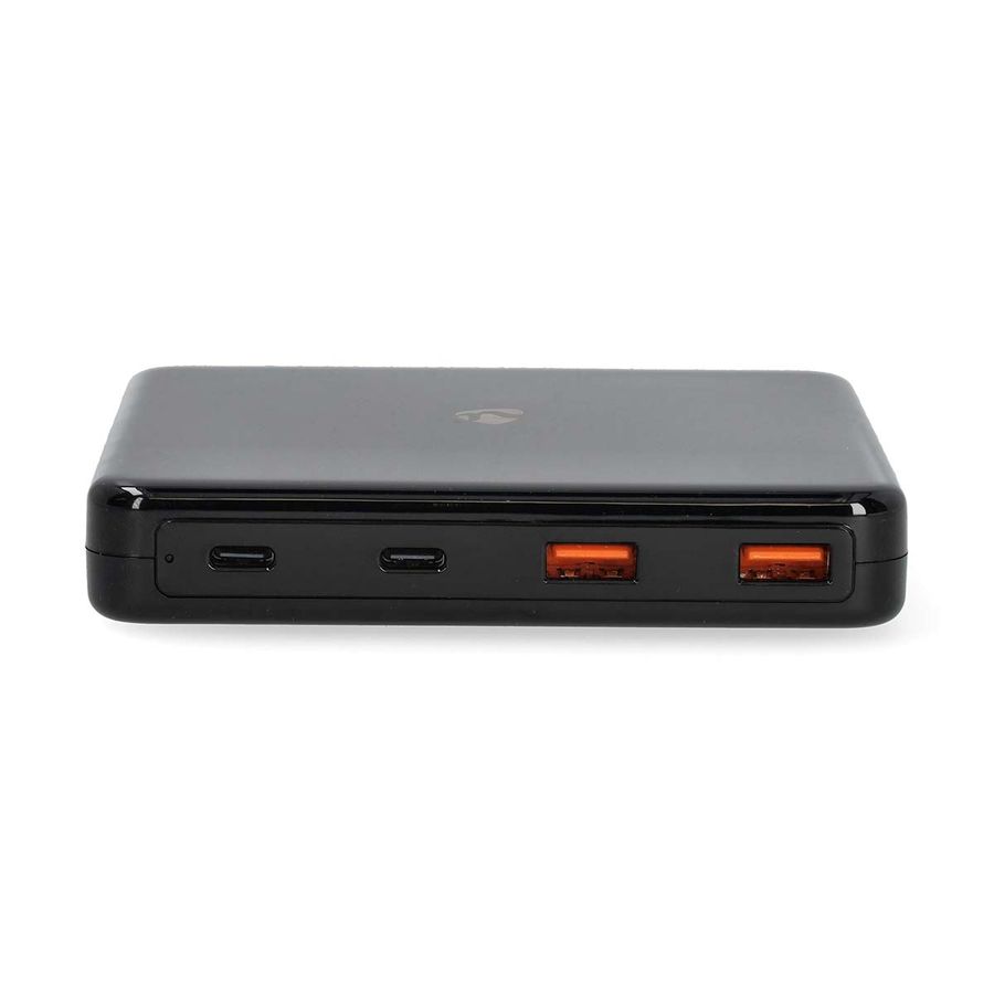 Nedis 65W PD hurtiglader, 4 utganger 2 x USB-C + 2 x USB-A, lade bærbare datamaskin, nettbrett, smarttelefoner