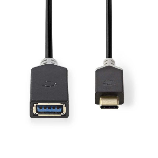 Hovedbilde Nedis 5 Gbps USB-adapter, USB 3.2 Gen 1, USB-C han til USB-A Hun, 0.15m