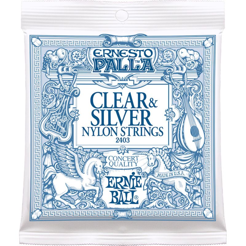 Ernie Ball EB-2403 Clear & Silver Nylon Strenger