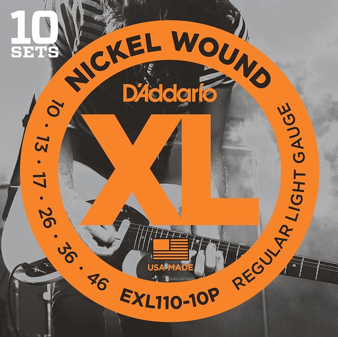 Hovedbilde D'addario EXL110-10P El-gitar Nickel Wound Propack 010 -046 (10-pack)