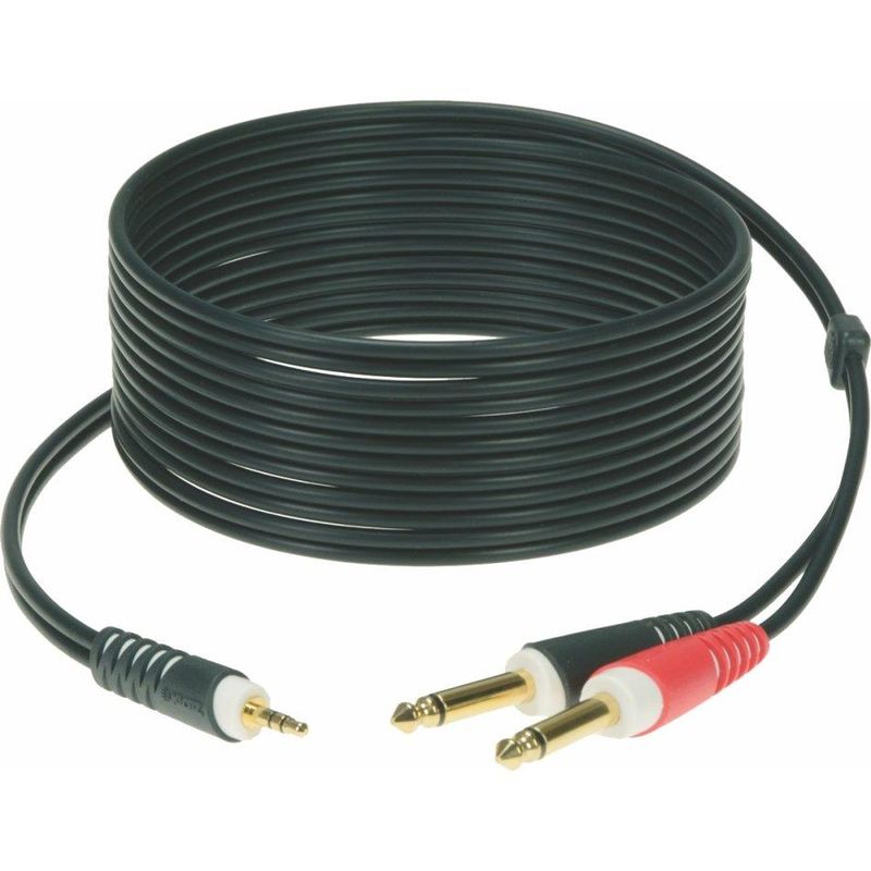 Klotz Y-kabel Stereo Minijack - X2 Jack mono 6m