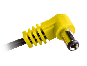 Hovedbilde Cioks Type 3 - 5,5/2,5mm DC-plug, centre negative, L-shape, 50cm (yellow)
