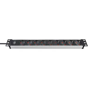 Hovedbilde Brennenstuhl 19" Rack, 9-veis str&oslash;mskinne, 1U, 16A