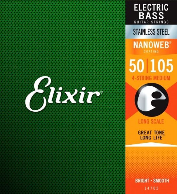 Hovedbilde Elixir 14702 Electric Bass Stainless Steel NANOWEB 050-105
