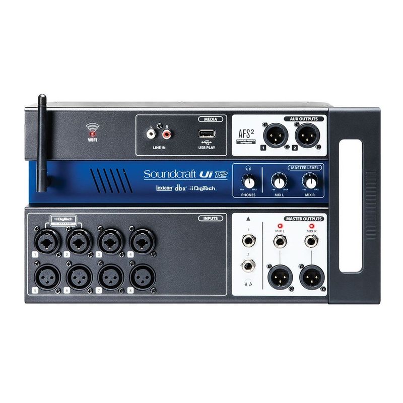 Soundcraft Ui12 Digital Mikser, Innebygget Wi-Fi, 12 input, DSP