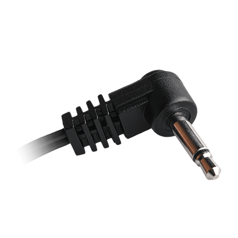 Cioks Type 5 - 3,5mm Jack-plug, tip positive, L-shape, 30cm (black)