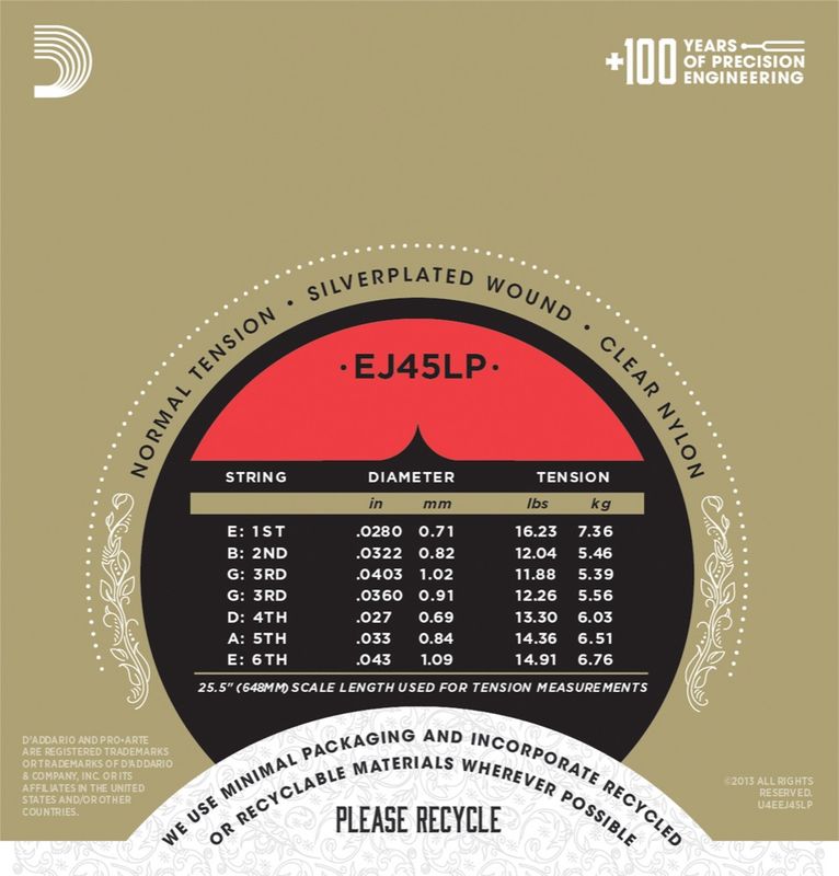 D'addario EJ45LP Classic Pro Arté Polished Normal