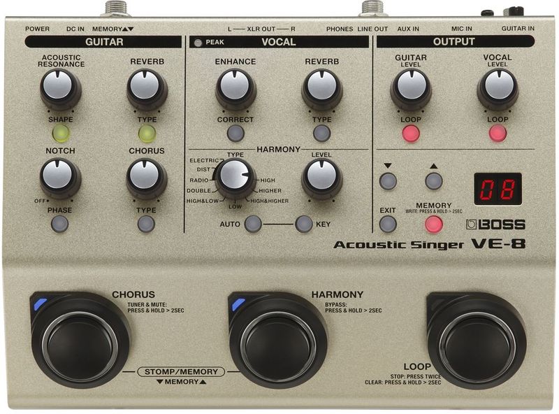 Boss VE-8 Acoustic Singer - BRUKT