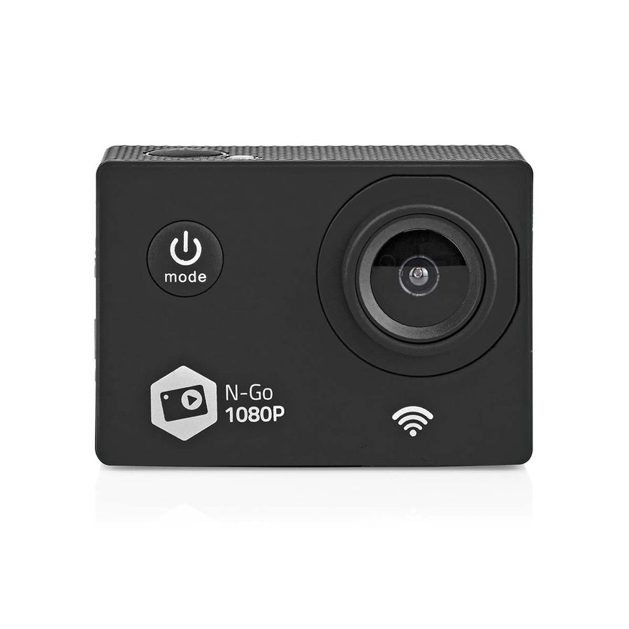 Nedis Actionkamera 1080p@30fps, 12 MPixel, WiFi, HD, vanntett opptil 30M, montering inkludert