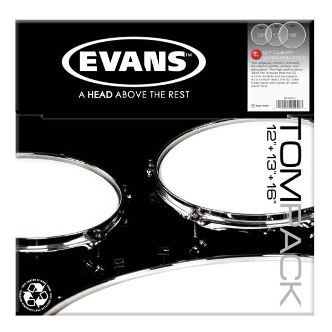 Hovedbilde Evans G1 Clear Standard, ETP-G1CLR-S tompakke (12,13,16)