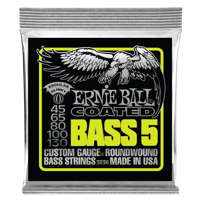 Hovedbilde Ernie Ball EB-3836 Coated Bass 5, Regular Slinky, 45-130