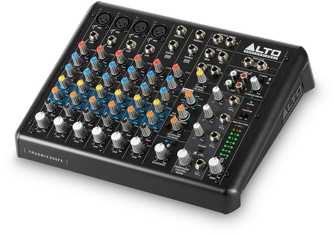 Alto TrueMix 800FX - kompakt 8-kanals mikser med USB / Bluetooth og Alesis Multi-Effects