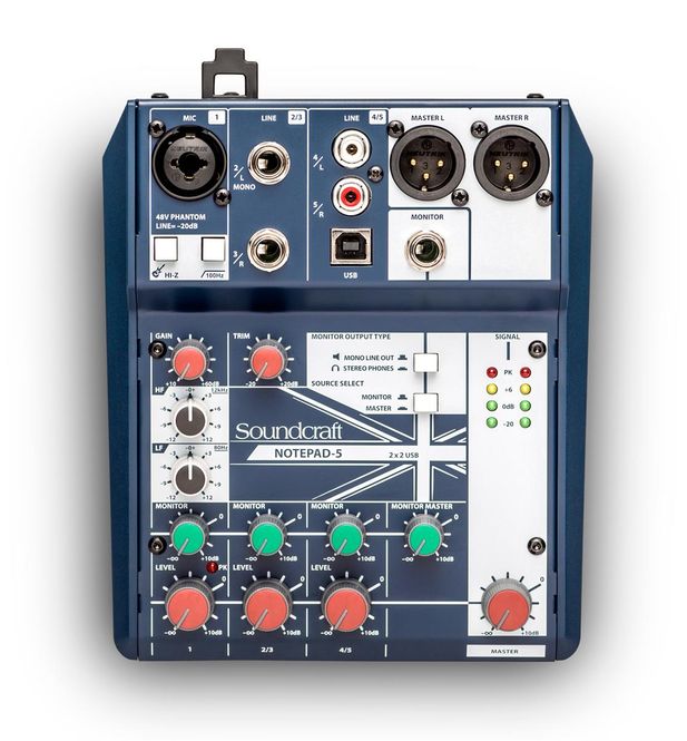 Hovedbilde Soundcraft NOTEPAD 5, 1 Mik, 2 Stereo, USB