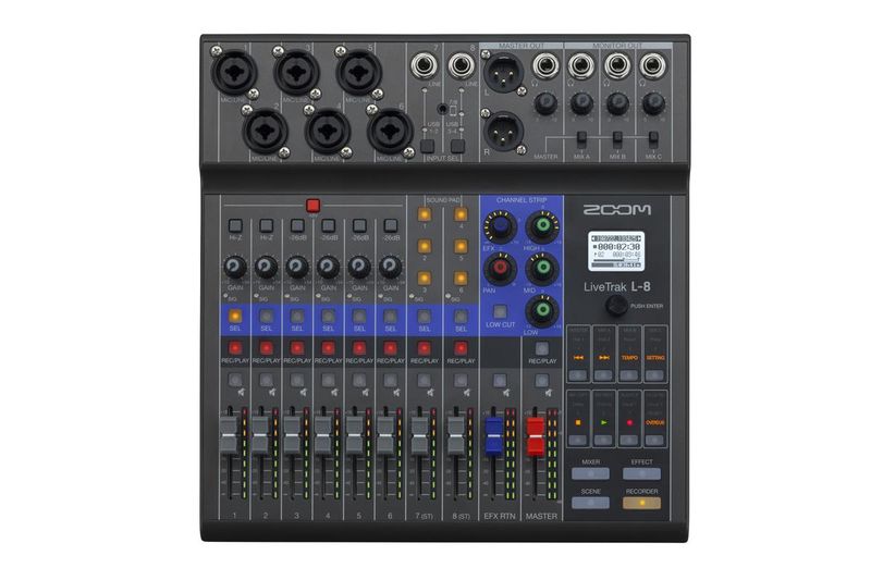 Zoom Livetrak L-8 Digital Mikser, Opptaker