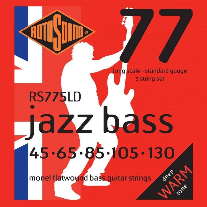 Hovedbilde Rotosound RS775LD Monel Flatwound 5 String 45-130, Long Scale