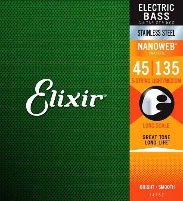 Hovedbilde Elixir 14782 Electric Bass Stainless Steel 5-String NANOWEB 045-135