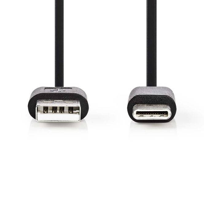 Hovedbilde Nedis USB 2.0 -kabel, USB-A Han - USB Type-C Han, 60 W, 480 Mbps 1M 