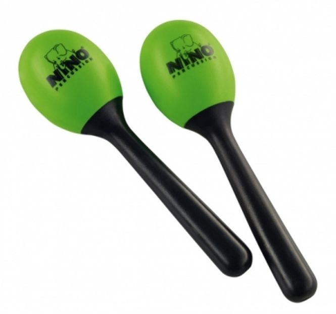 Hovedbilde Nino Percussion NINO2569GG Maracas i plast for barn. grønn