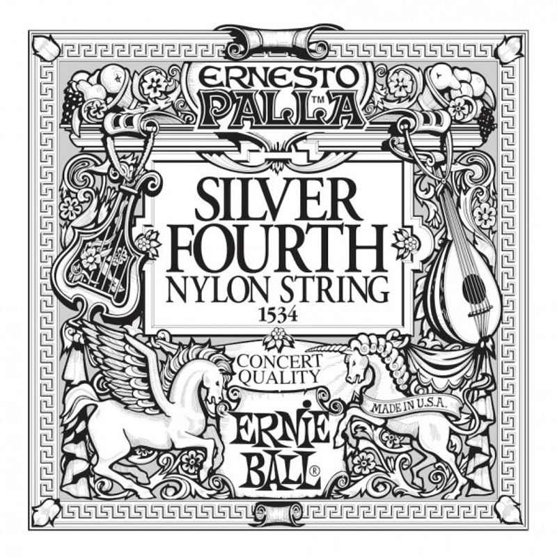 Ernie Ball EB-1534, Silver Fourth, Nylon Streng, Løs. D4