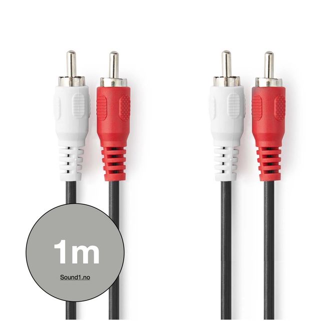 Hovedbilde Nedis Stereo Audiokabel, Phono/Phono, 1M