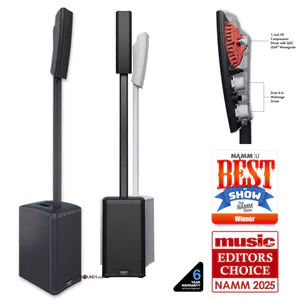 Hovedbilde QSC KC12 Aktiv 3-veis s&oslash;ylesystem p&aring; 3000W m/1" diskant, 2x4" mid, 12" sub + mikser