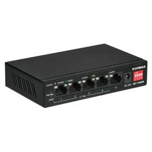 Hovedbilde Edimax GS-1105PE Switch, 5-port Gigabit PoE+-bryter med 4 PoE+-porter og DIP-bryter