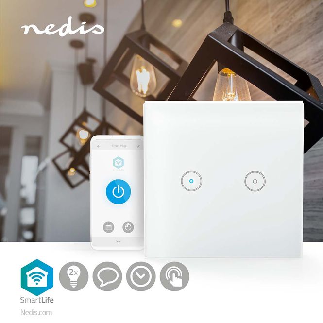 Hovedbilde SmartLife Wi-Fi Dobbel veggbryter