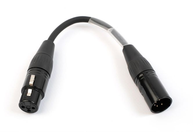 Hovedbilde Kagu DMX-overgang 5pin han/3pin hun. 20cm.
