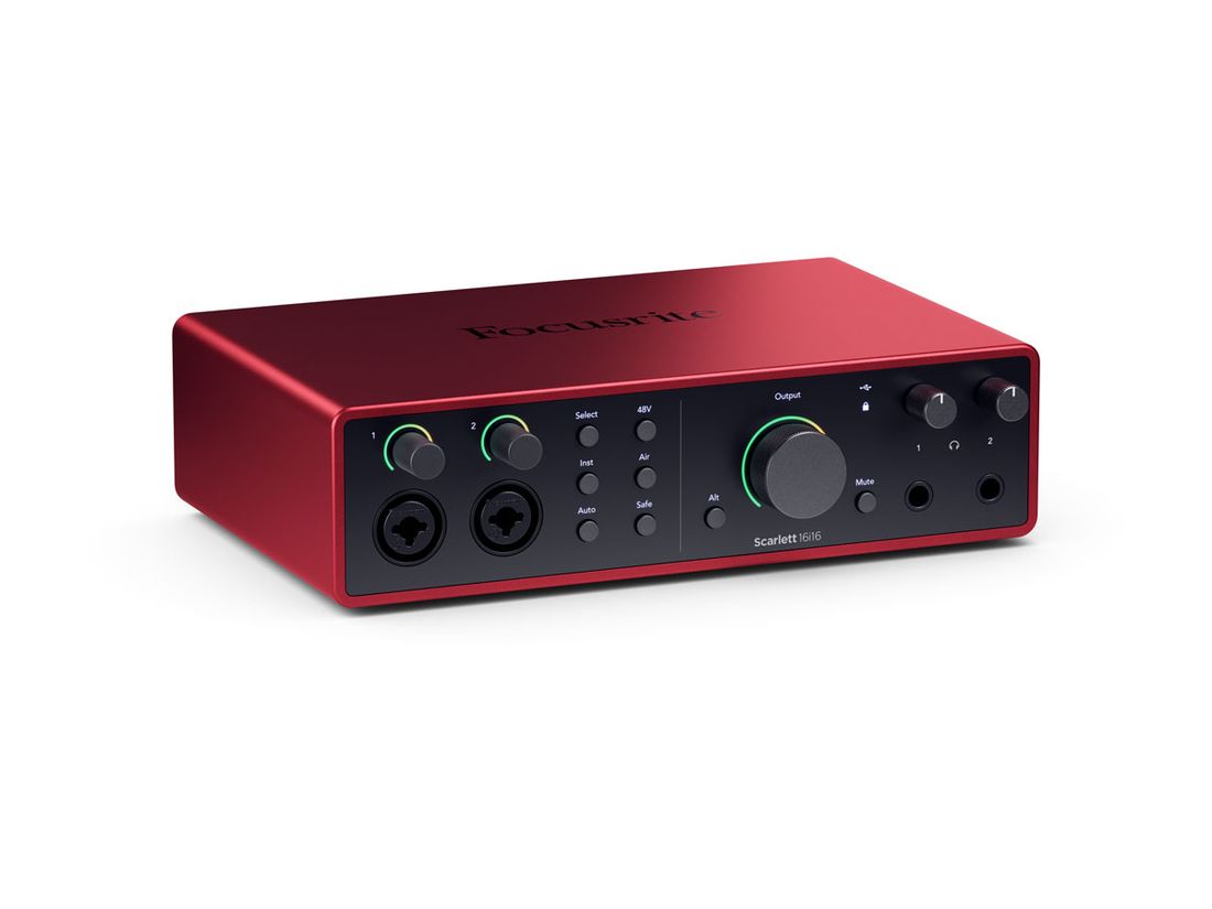 Focusrite Scarlett 16i16 Gen. 4, 16 inn/16 ut, 2 Mic. preamper, USB Lydkort