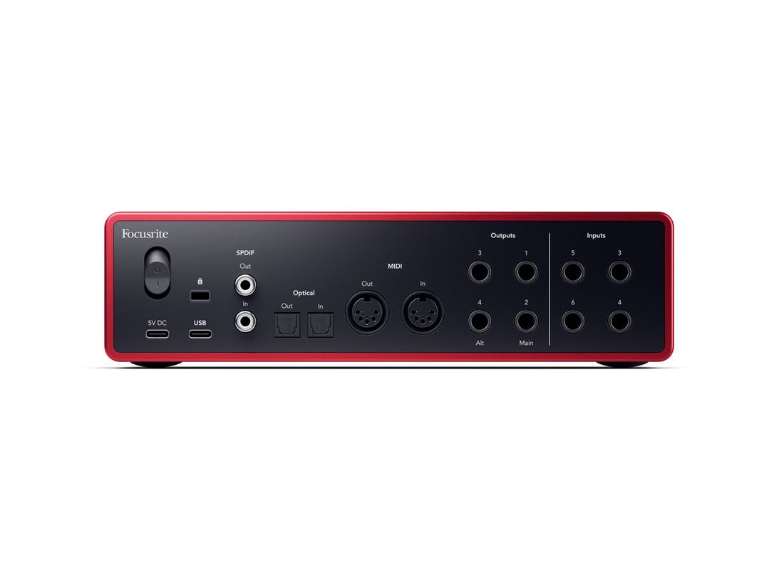 Focusrite Scarlett 16i16 Gen. 4, 16 inn/16 ut, 2 Mic. preamper, USB Lydkort