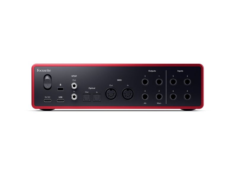 Focusrite Scarlett 16i16 Gen. 4, 16 inn/16 ut, 2 Mic. preamper, USB Lydkort