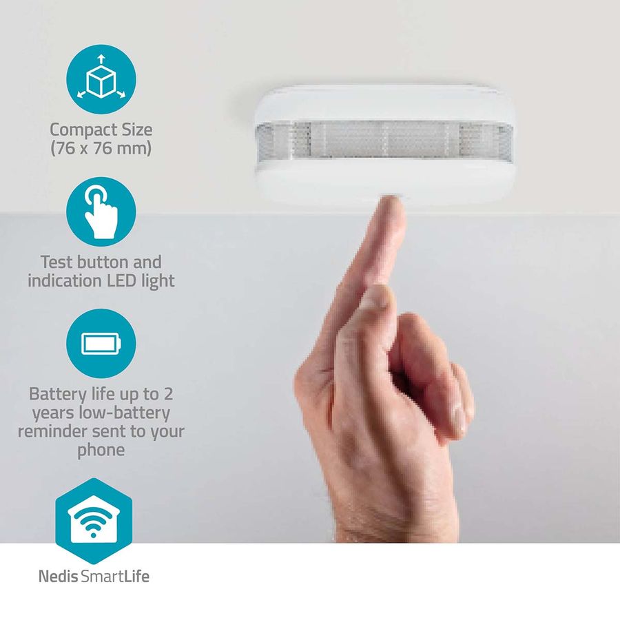 SmartLife Wi-Fi røykvarsler 3-pak, Fotoelektrisk detektor