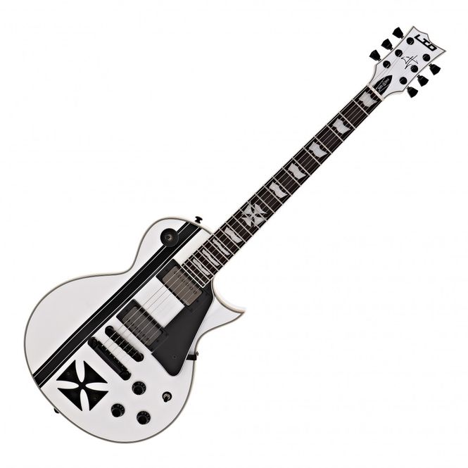 Hovedbilde ESP LTD Iron Cross, James Hetfield, Elektrisk Gitar m/ koffert, Snow White