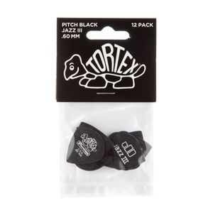 Hovedbilde Dunlop 482P.60 Tortex Pitch Black Jazz III .60 mm - 12-pack