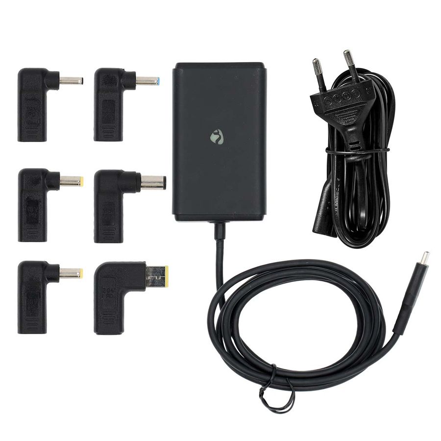 Nedis Notebook Adapter, 65W, 5/9/12/15/20V DC, 2.4/3.0/3.25 A