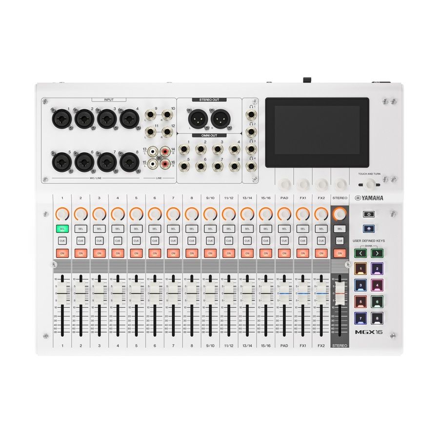 Yamaha MGX16W, 16 kanals Digital Mixer m/ Multi-track USB, White