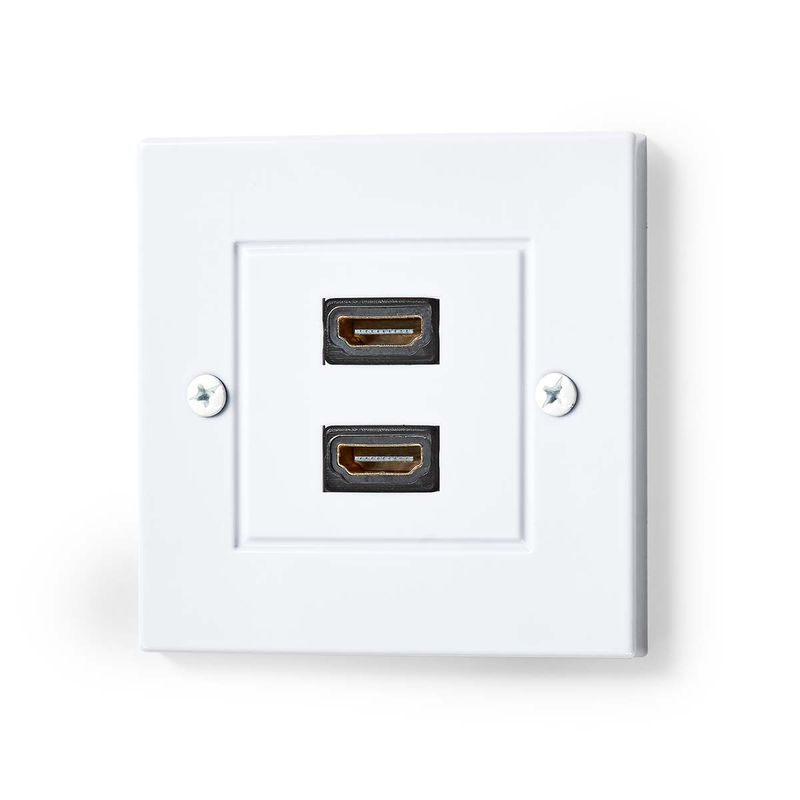 Nedis HDMI Dobbel Veggboks, 4K@60Hz, 18 Gbps
