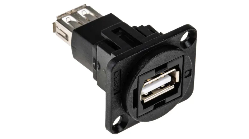 RS PRO Chassi USB A-A panelkontakt USB 2.0 