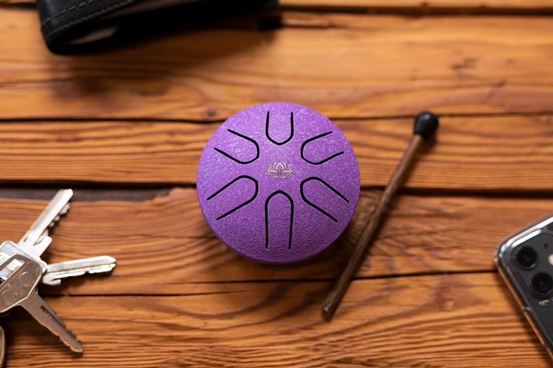 Meinl Sonic Energy PSTD1PLF Pocket Steel Tongue Drum, A-dur, Lilla