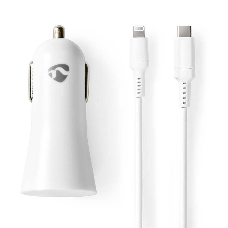 Nedis Billader 20W, Fast Charging, USB-C, Inkludert Lightning-kabel, Apple-sertifisert