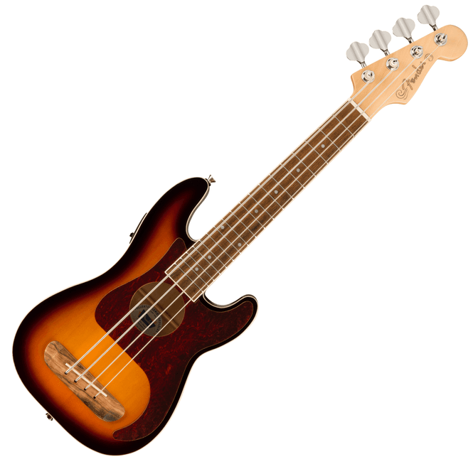 Hovedbilde Fender Fullerton Precision Bass Ukulele, Walnut Fingerboard, 3-Color Sunburst