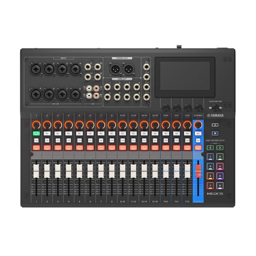 Yamaha MGX16B, 16 kanals Digital Mixer m/ Multi-track USB, Black