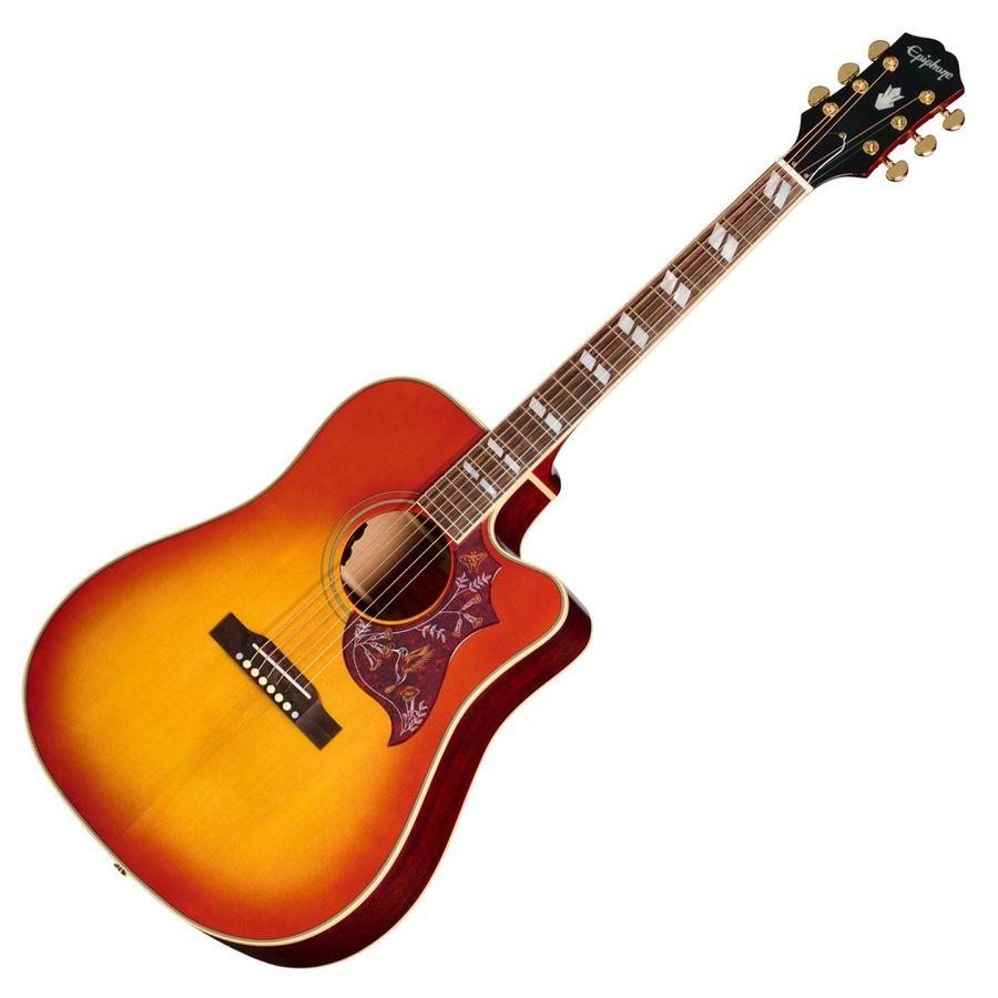 Epiphone Inspired by Gibson Hummingbird Standard EC m/ Premium gigbag, Cherry Sunburst