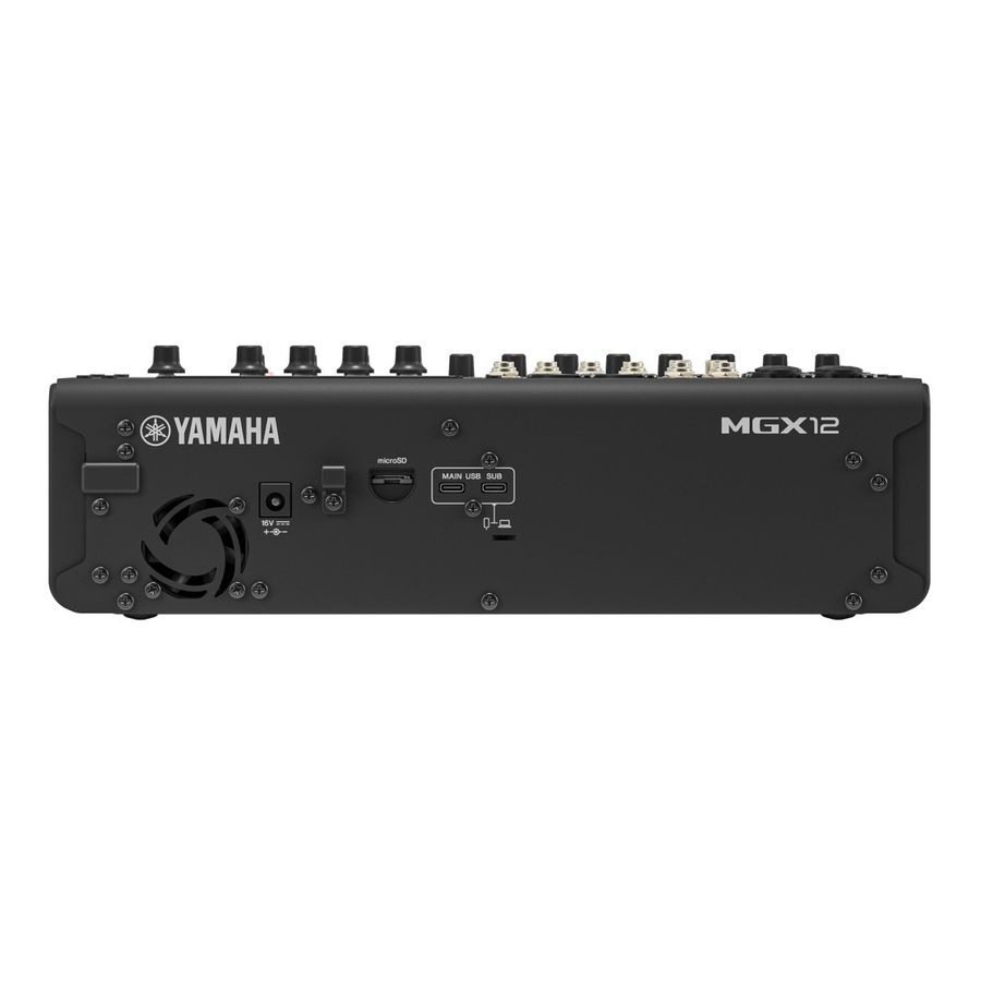 Yamaha MGX12VB, 12 kanals Digital Mixer m/ Multi-track USB og Video, Black