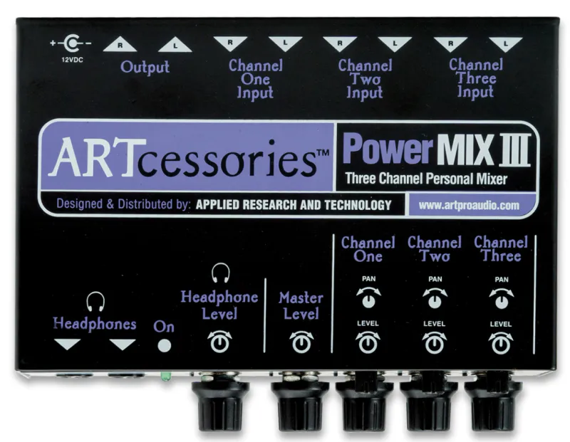 ART PowerMix III – 3-kanals Stereo Minimikser
