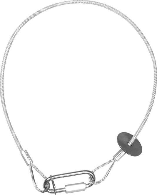 Hovedbilde Protruss sikkerhetswire, 25kg, 60cm, 3mm, skrukarabinkrok, alu