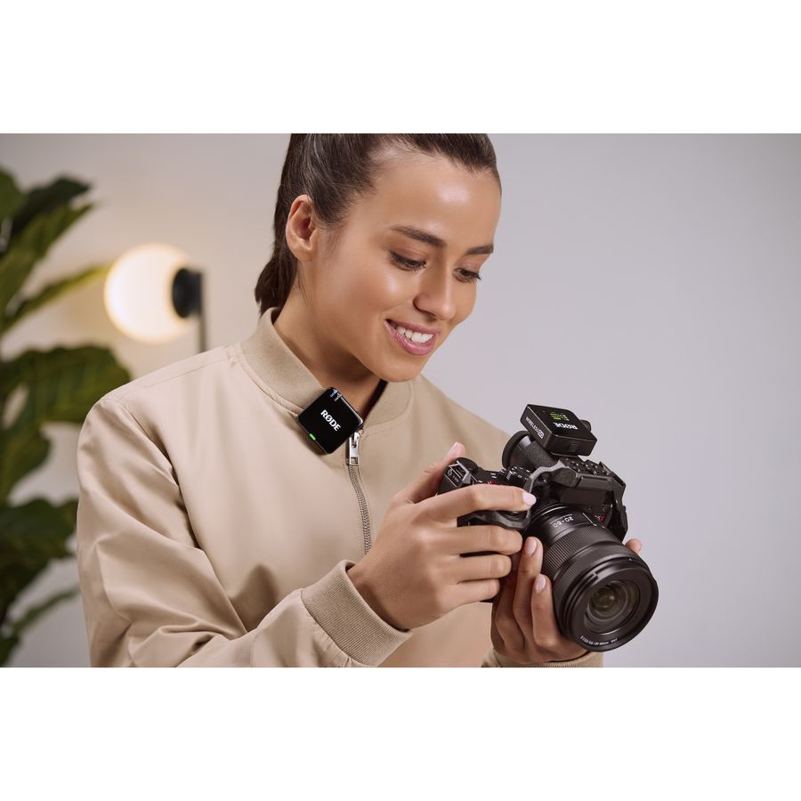 Røde Wireless Go Gen 3, to mikrofoner med sender og mottaker
