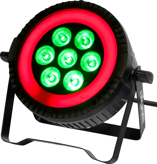 Hovedbilde Algam Lighting PAR WASH 76 RING 7 x 6W LED m/RGB LED Ring